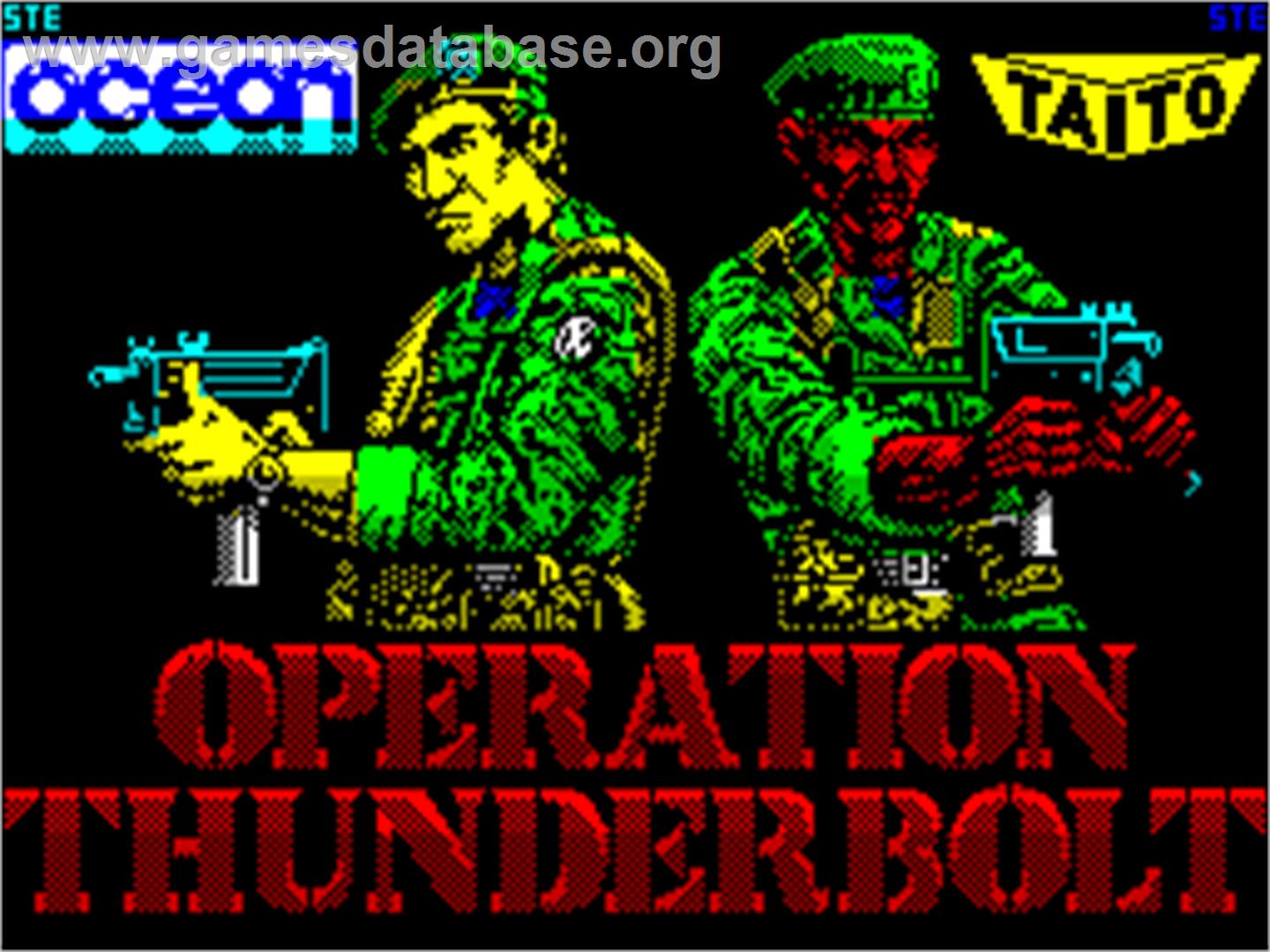 Operation Thunderbolt - Sinclair ZX Spectrum - Artwork - Title Screen