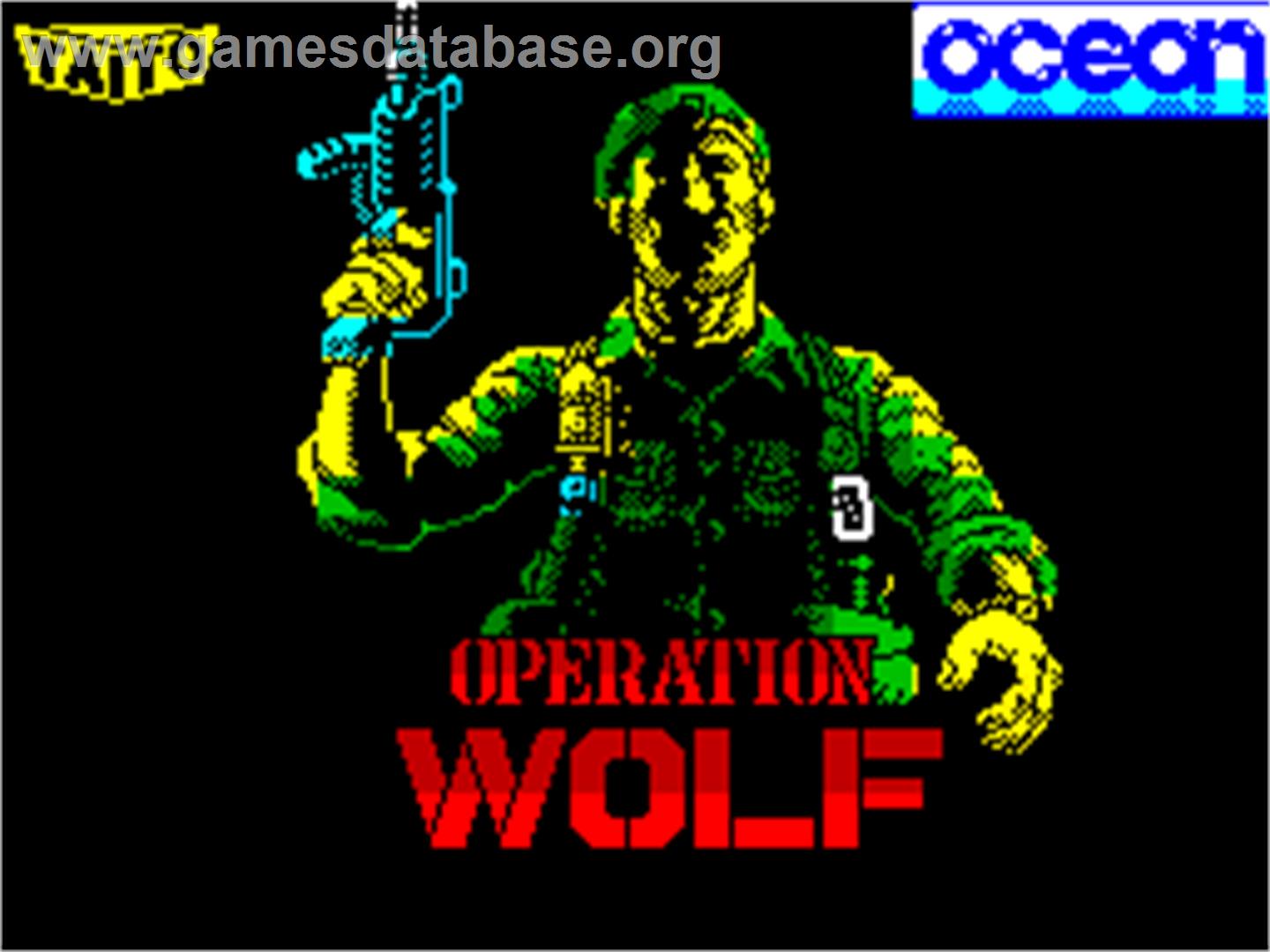 Operation Wolf - Sinclair ZX Spectrum - Artwork - Title Screen