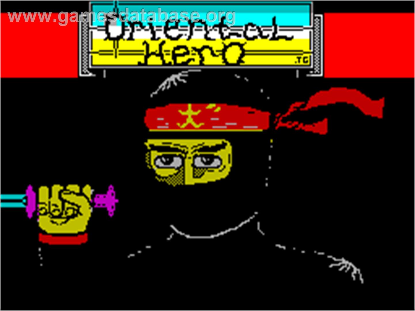 Oriental Hero - Sinclair ZX Spectrum - Artwork - Title Screen