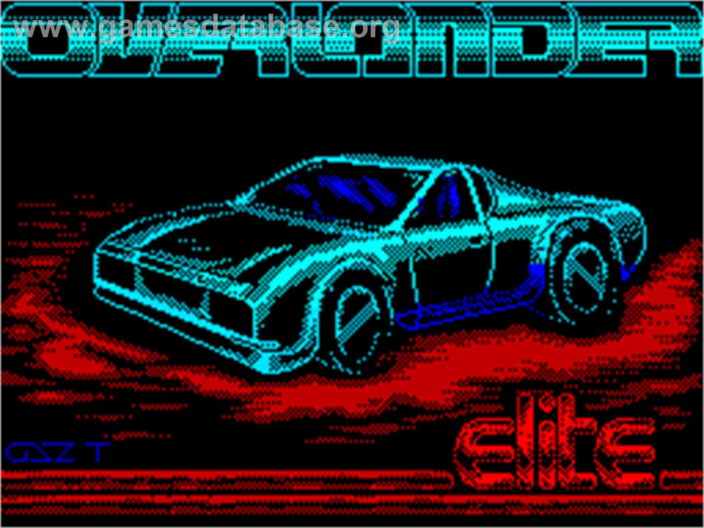 Overlander - Sinclair ZX Spectrum - Artwork - Title Screen