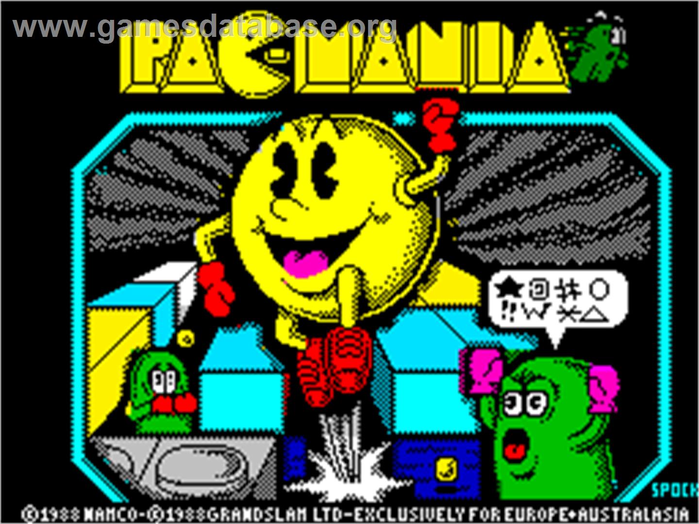 Pac-Mania - Sinclair ZX Spectrum - Artwork - Title Screen