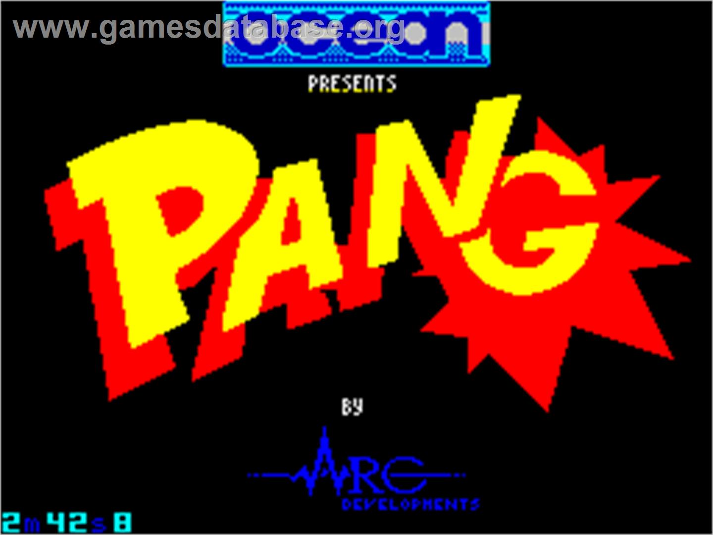 Pang - Sinclair ZX Spectrum - Artwork - Title Screen
