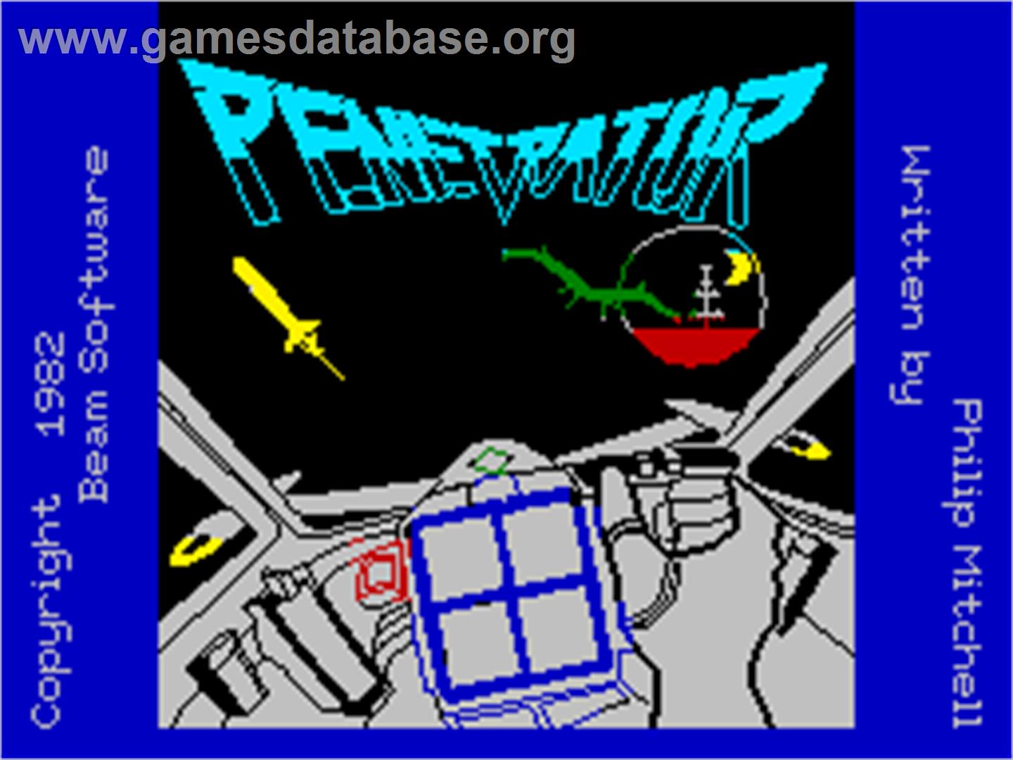 Penetrator - Sinclair ZX Spectrum - Artwork - Title Screen