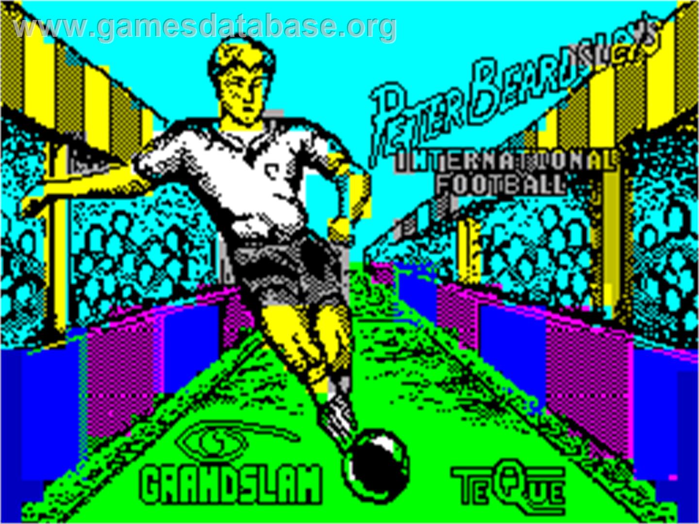 Peter Beardsley's International Football - Sinclair ZX Spectrum - Artwork - Title Screen