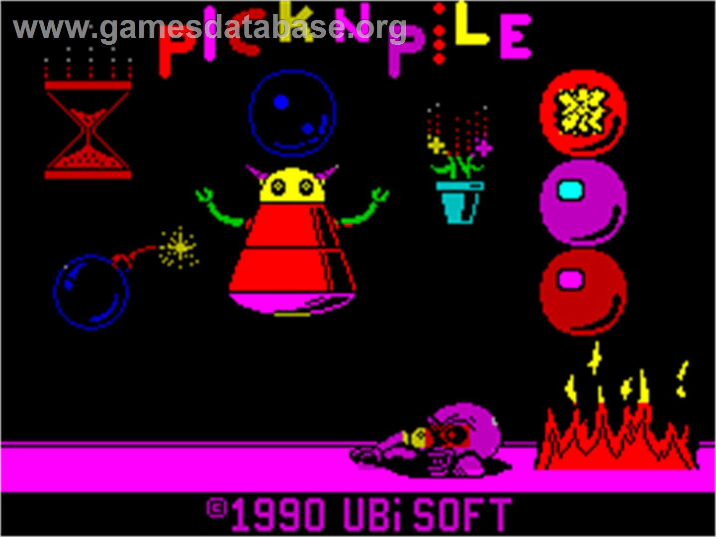 Pick 'n Pile - Sinclair ZX Spectrum - Artwork - Title Screen