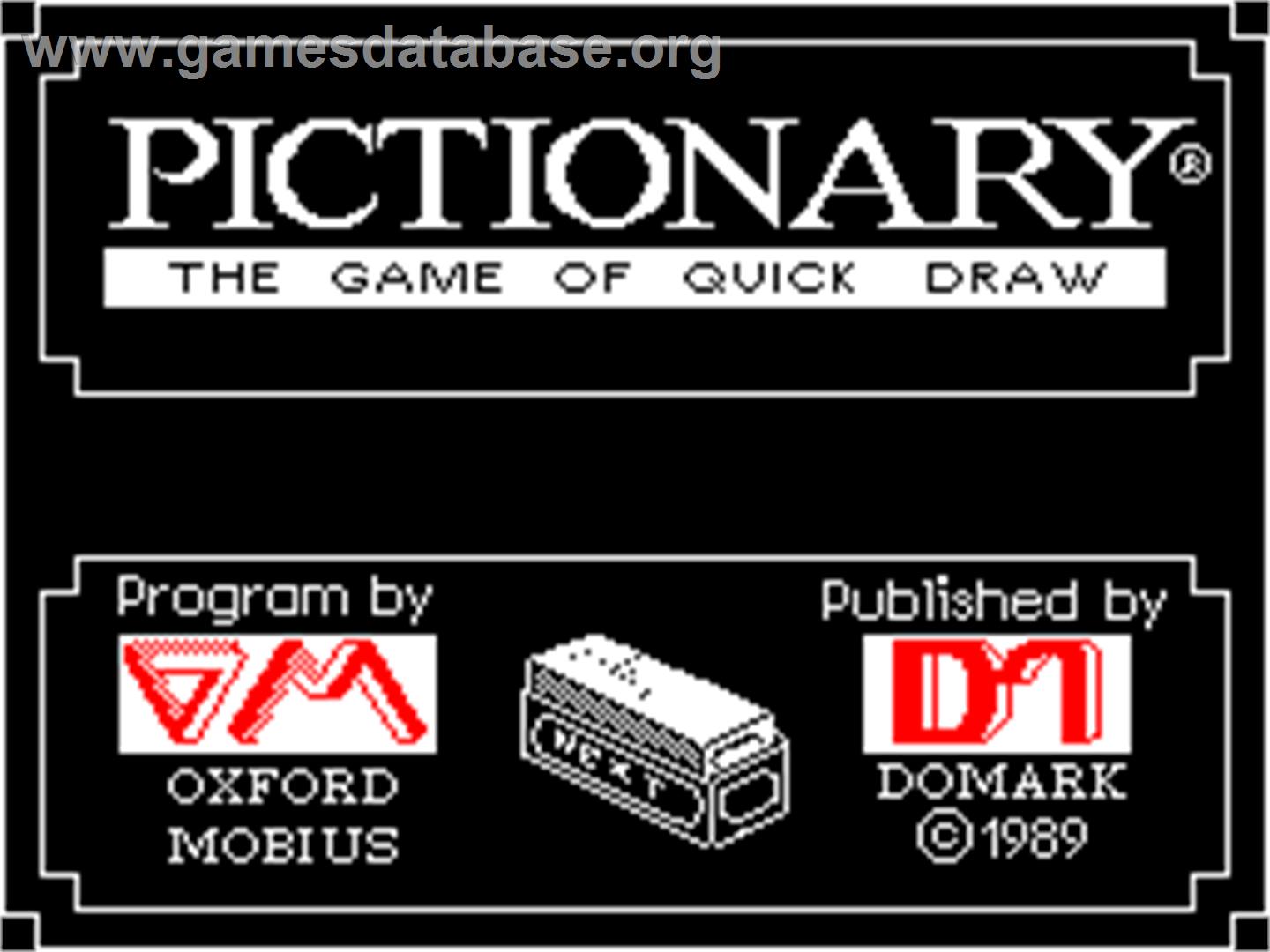 Pictionary - Sinclair ZX Spectrum - Artwork - Title Screen
