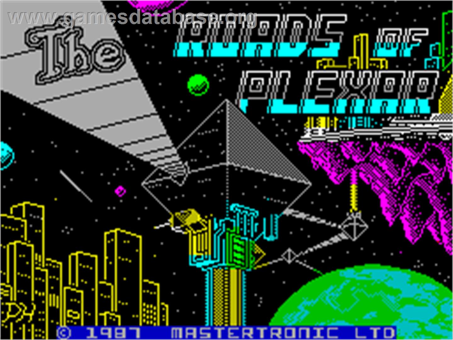 Plexar - Sinclair ZX Spectrum - Artwork - Title Screen