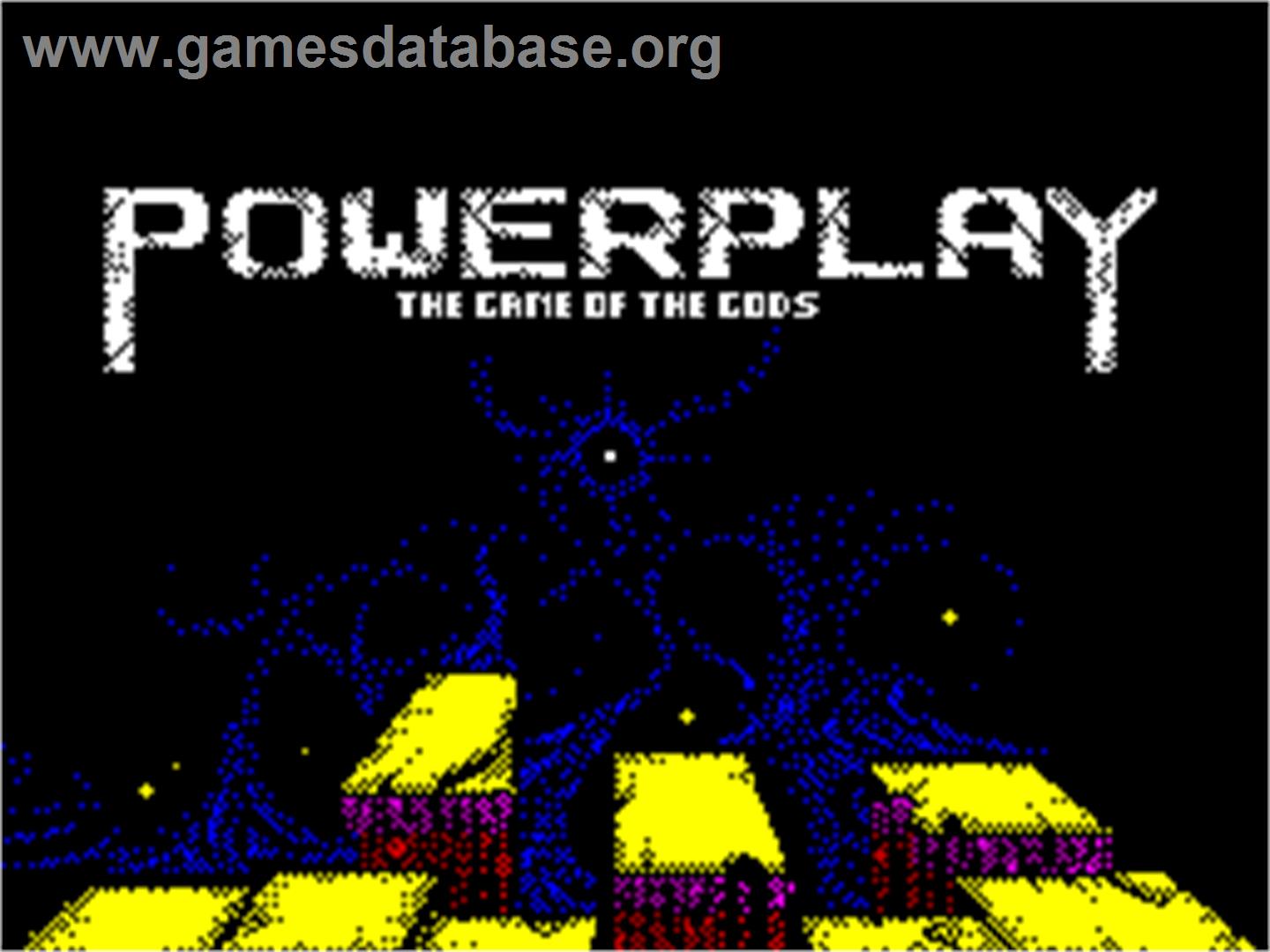 Powerplay: The Game of the Gods - Sinclair ZX Spectrum - Artwork - Title Screen