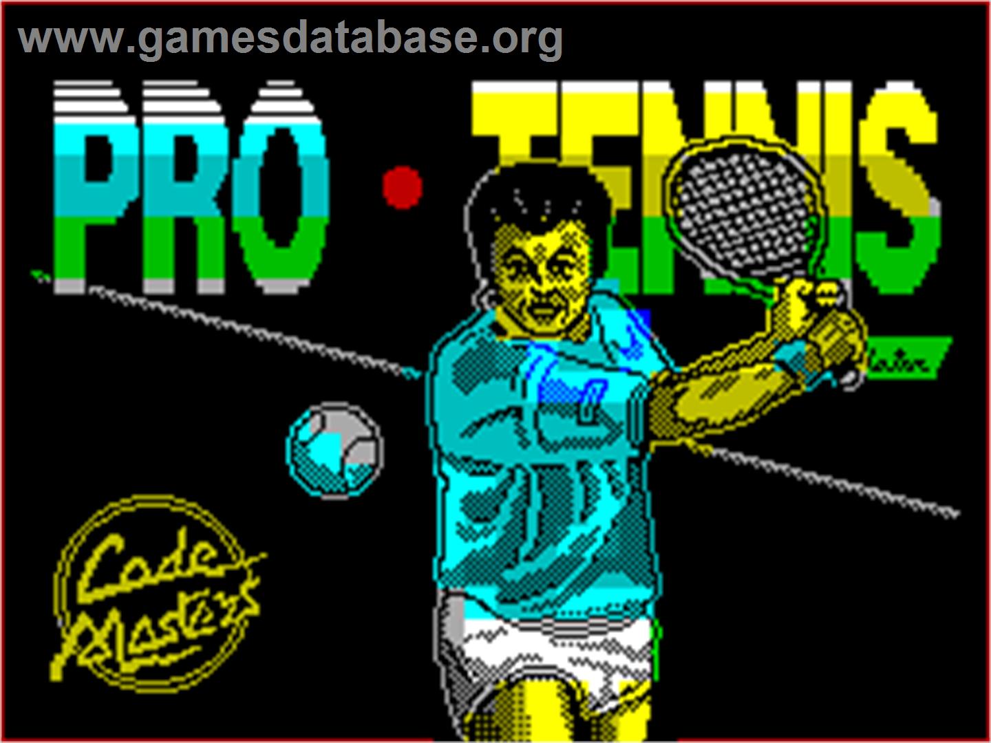 Pro Tennis Simulator - Sinclair ZX Spectrum - Artwork - Title Screen