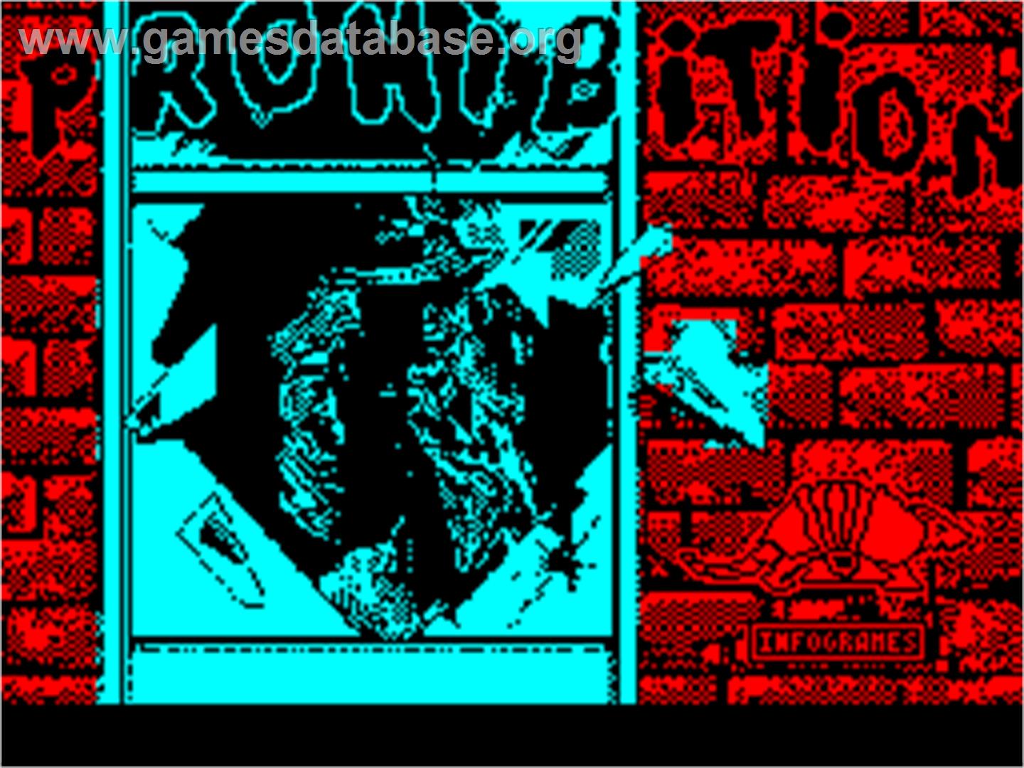 Prohibition - Sinclair ZX Spectrum - Artwork - Title Screen