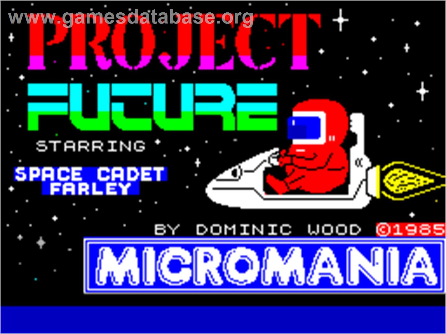Project Future - Sinclair ZX Spectrum - Artwork - Title Screen