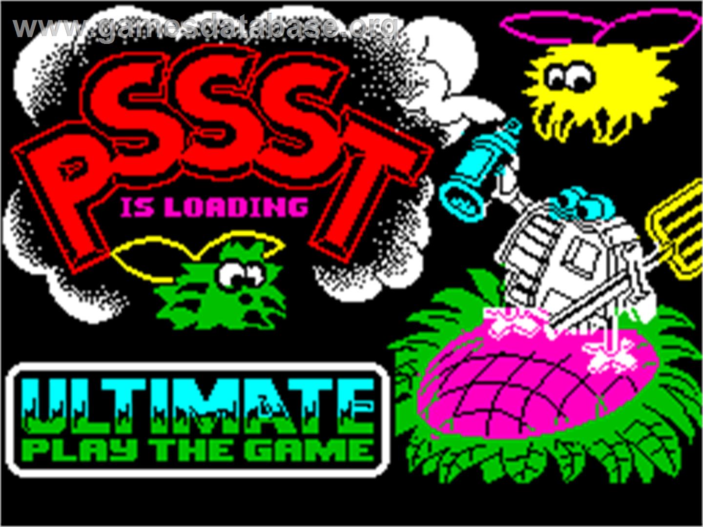 Pssst - Sinclair ZX Spectrum - Artwork - Title Screen