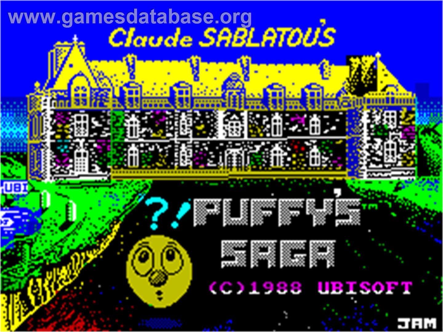 Puffy's Saga - Sinclair ZX Spectrum - Artwork - Title Screen