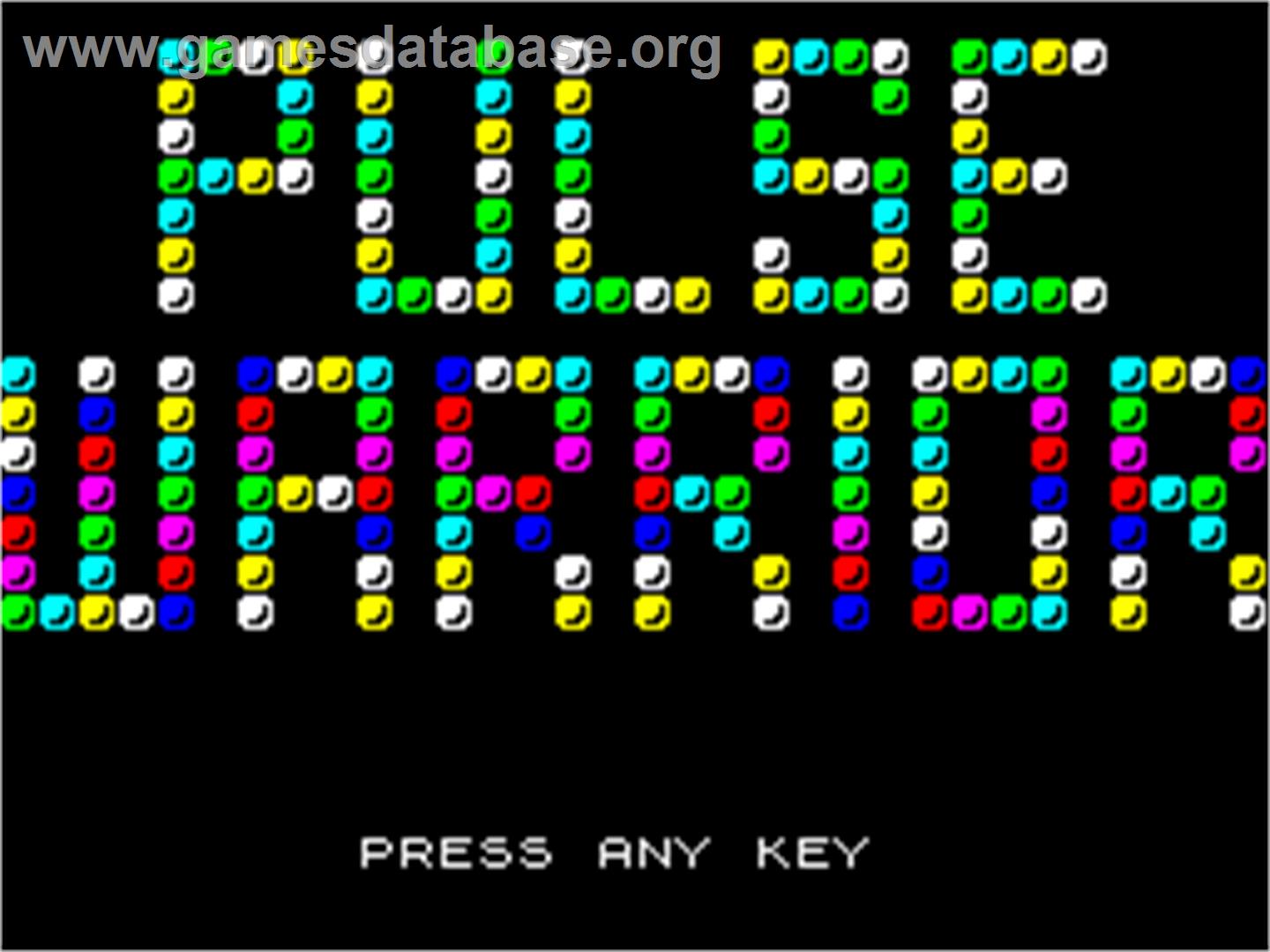 Pulse Warrior - Sinclair ZX Spectrum - Artwork - Title Screen