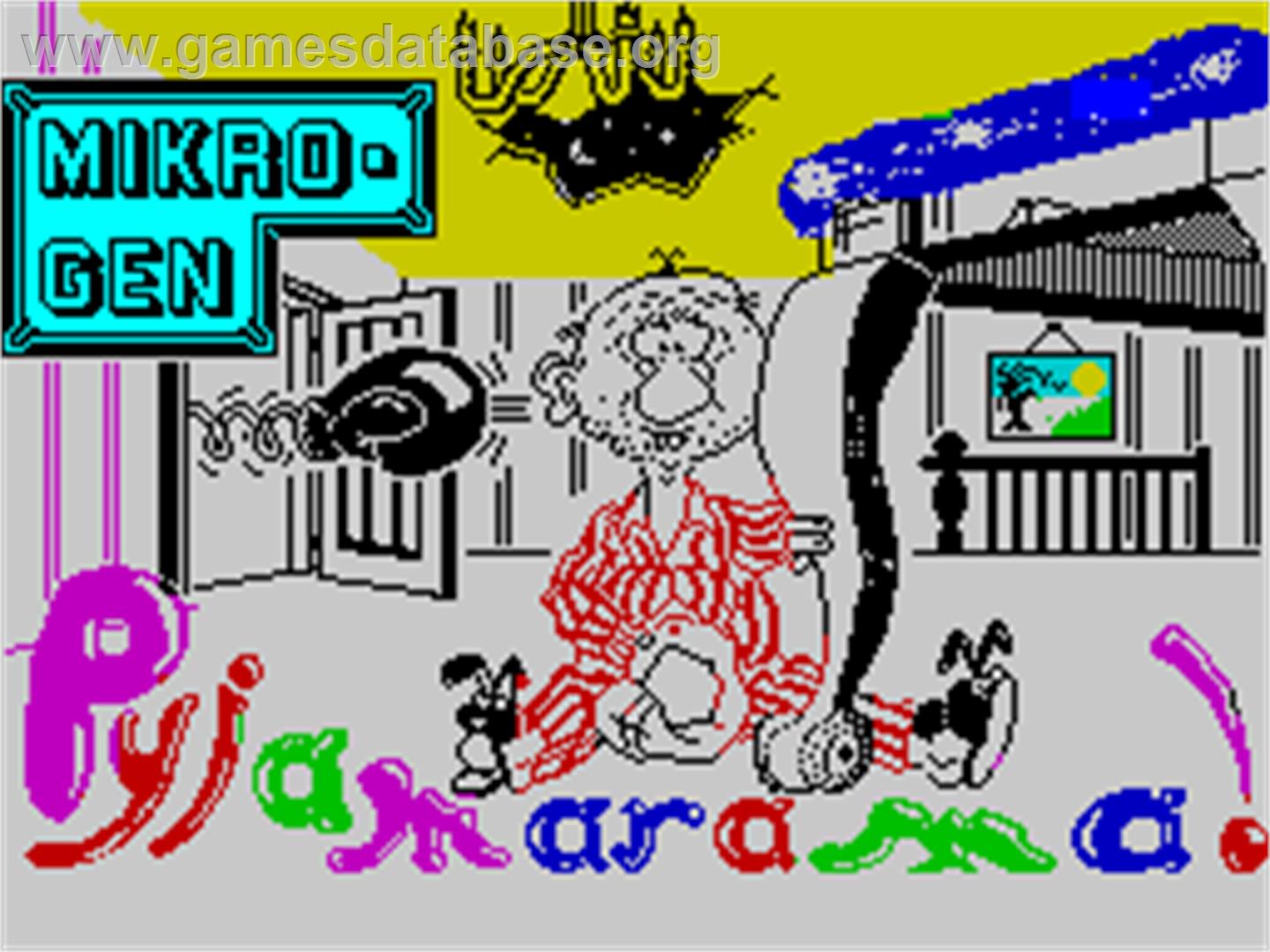 Pyjamarama - Sinclair ZX Spectrum - Artwork - Title Screen