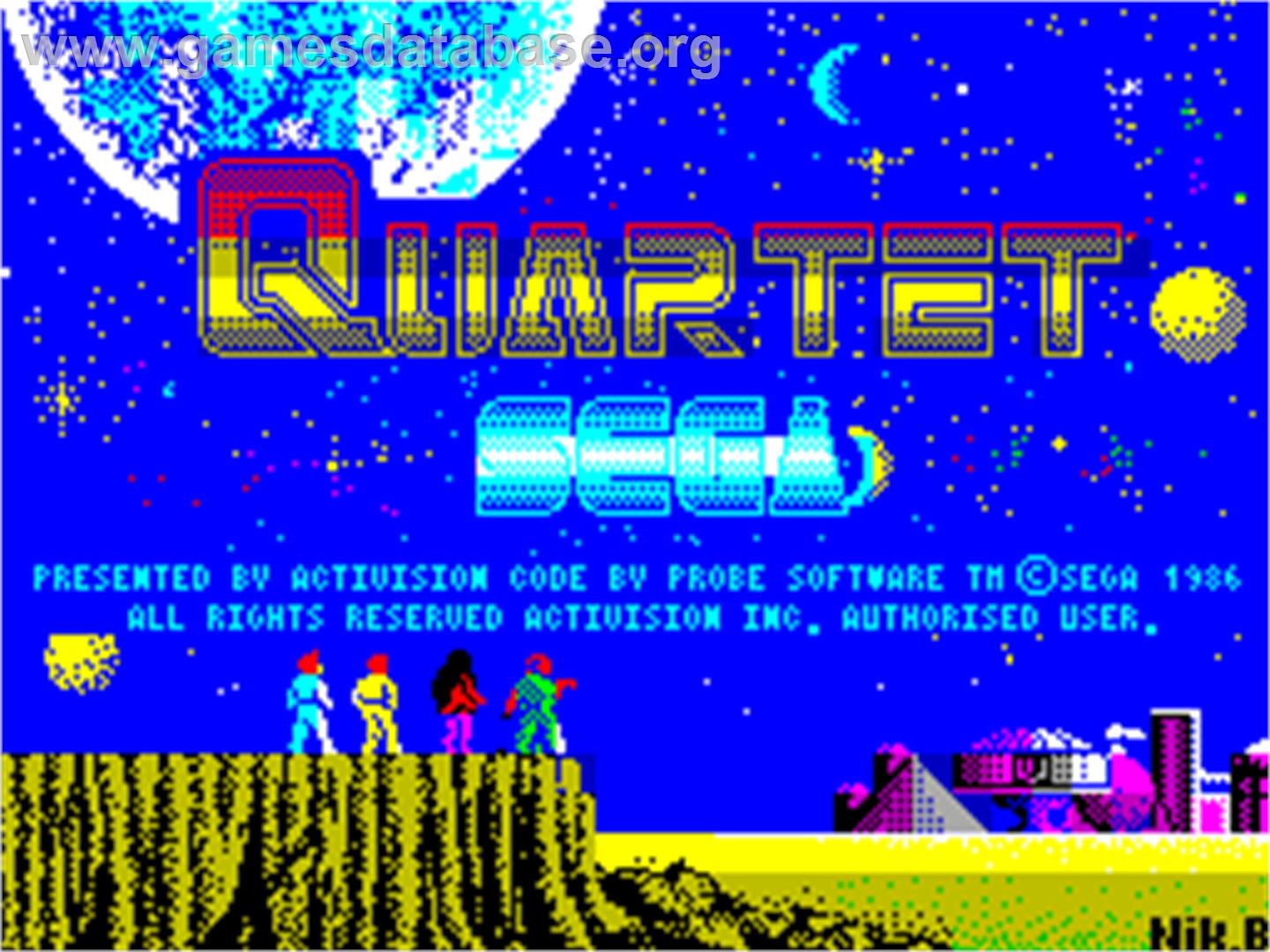 Quartet - Sinclair ZX Spectrum - Artwork - Title Screen