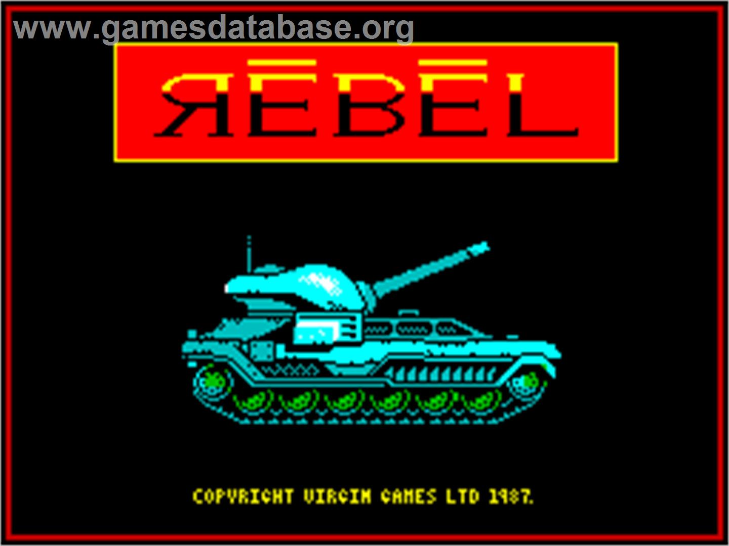 Rebel - Sinclair ZX Spectrum - Artwork - Title Screen