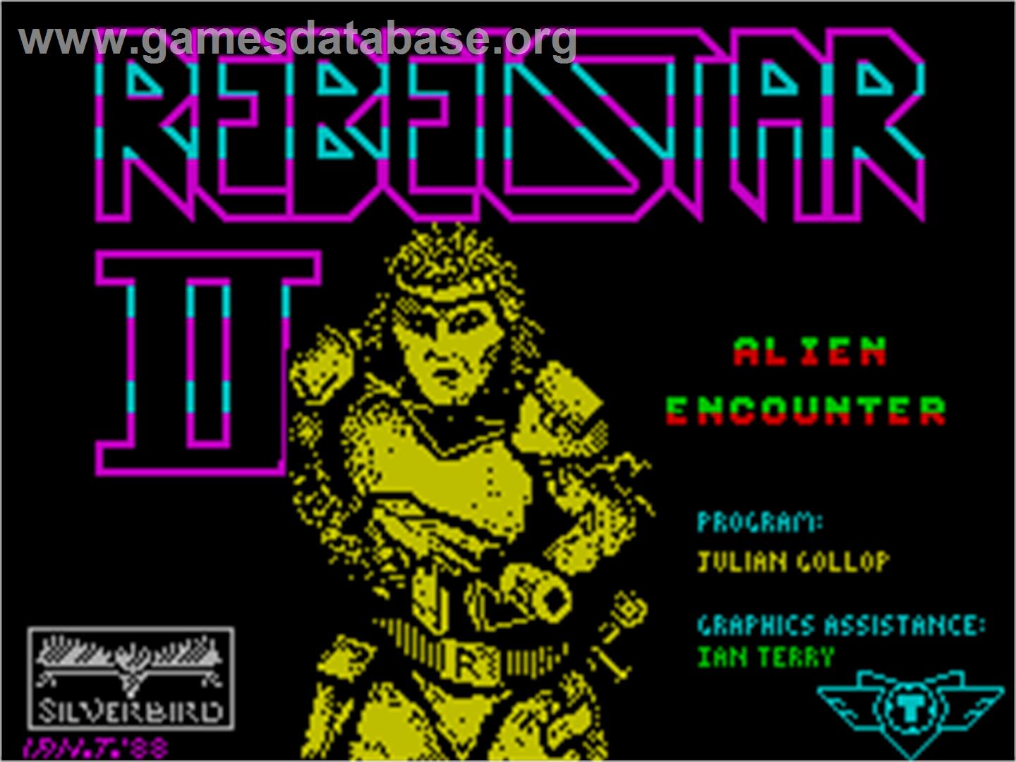 Rebelstar II: Alien Encounter - Sinclair ZX Spectrum - Artwork - Title Screen