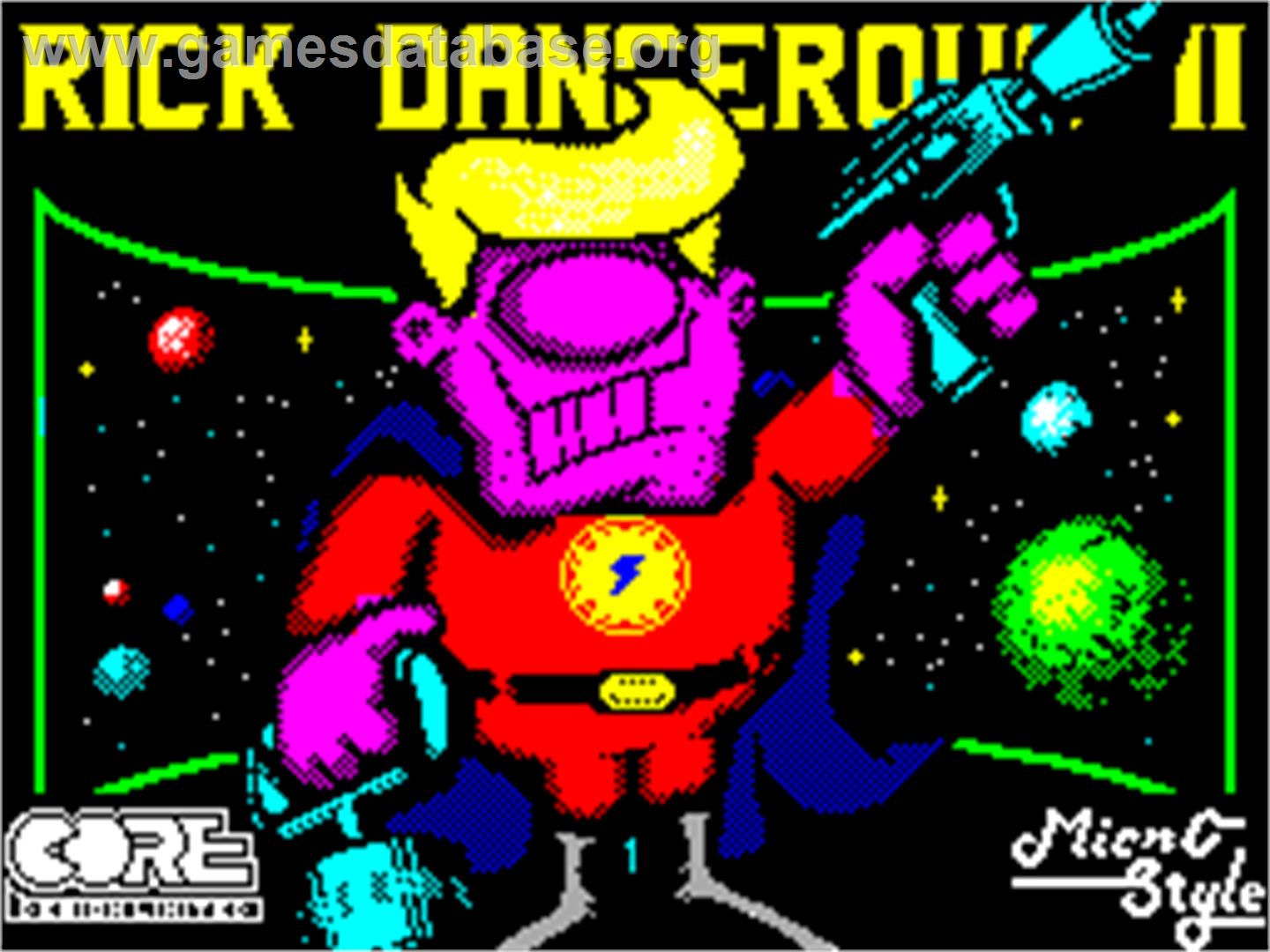 Rick Dangerous II - Sinclair ZX Spectrum - Artwork - Title Screen