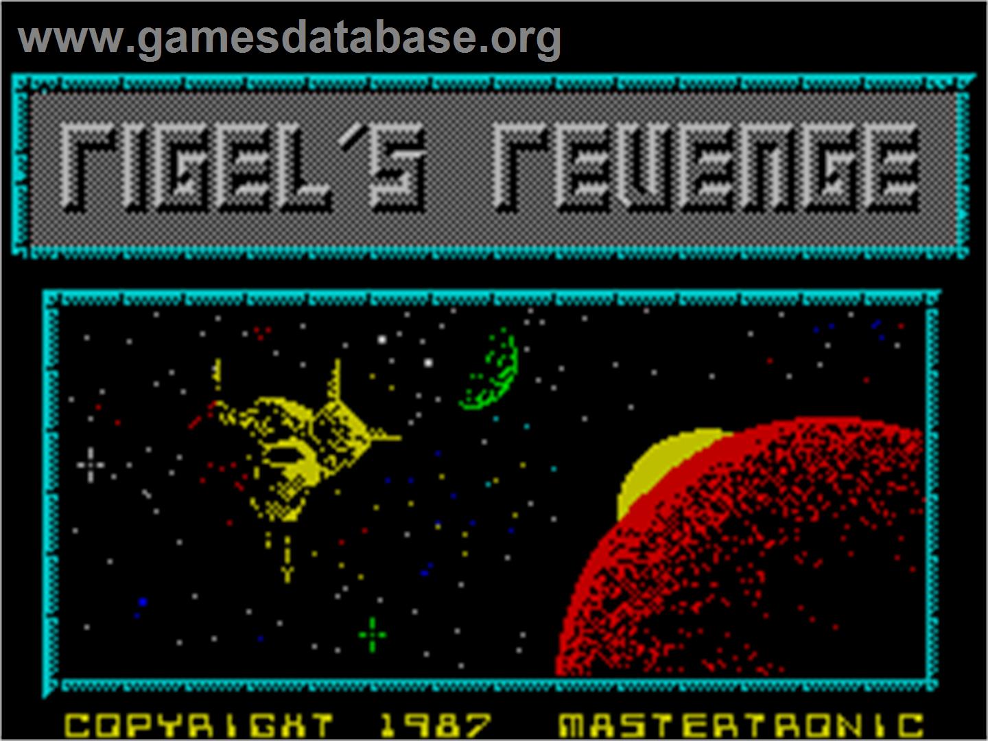 Rigel's Revenge - Sinclair ZX Spectrum - Artwork - Title Screen