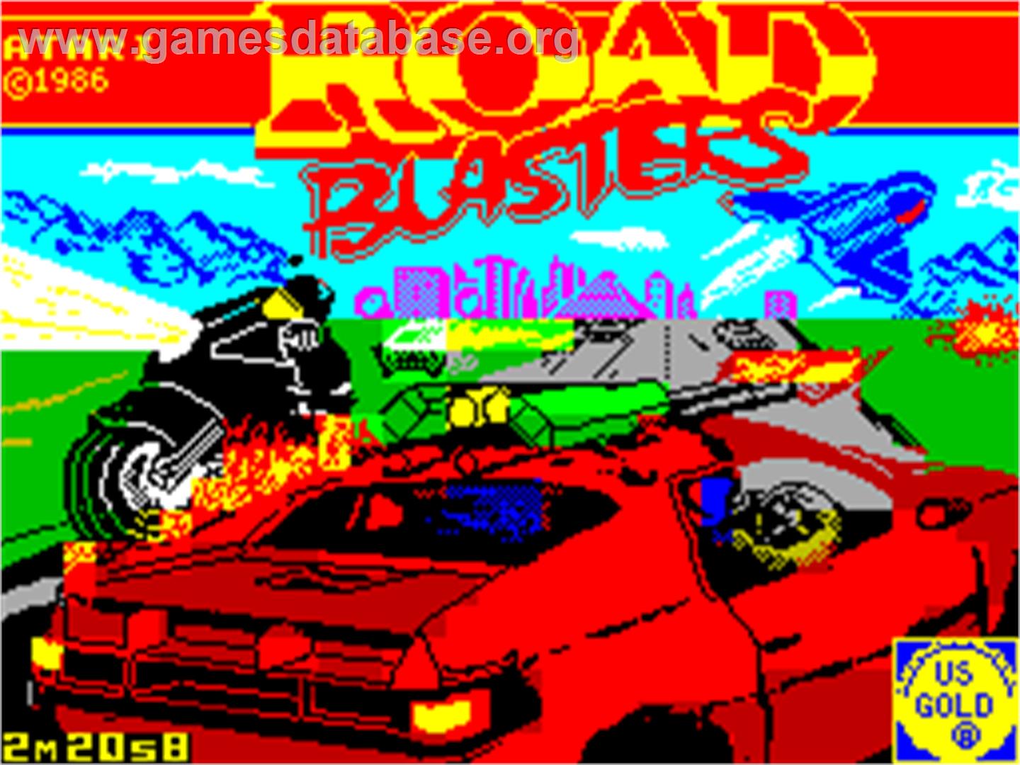 RoadBlasters - Sinclair ZX Spectrum - Artwork - Title Screen