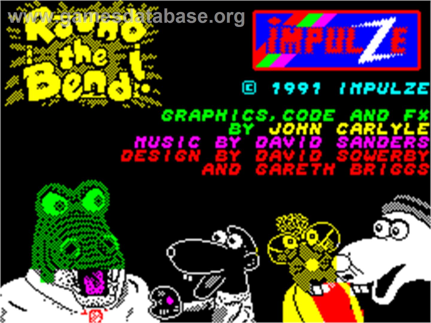 Round the Bend! - Sinclair ZX Spectrum - Artwork - Title Screen