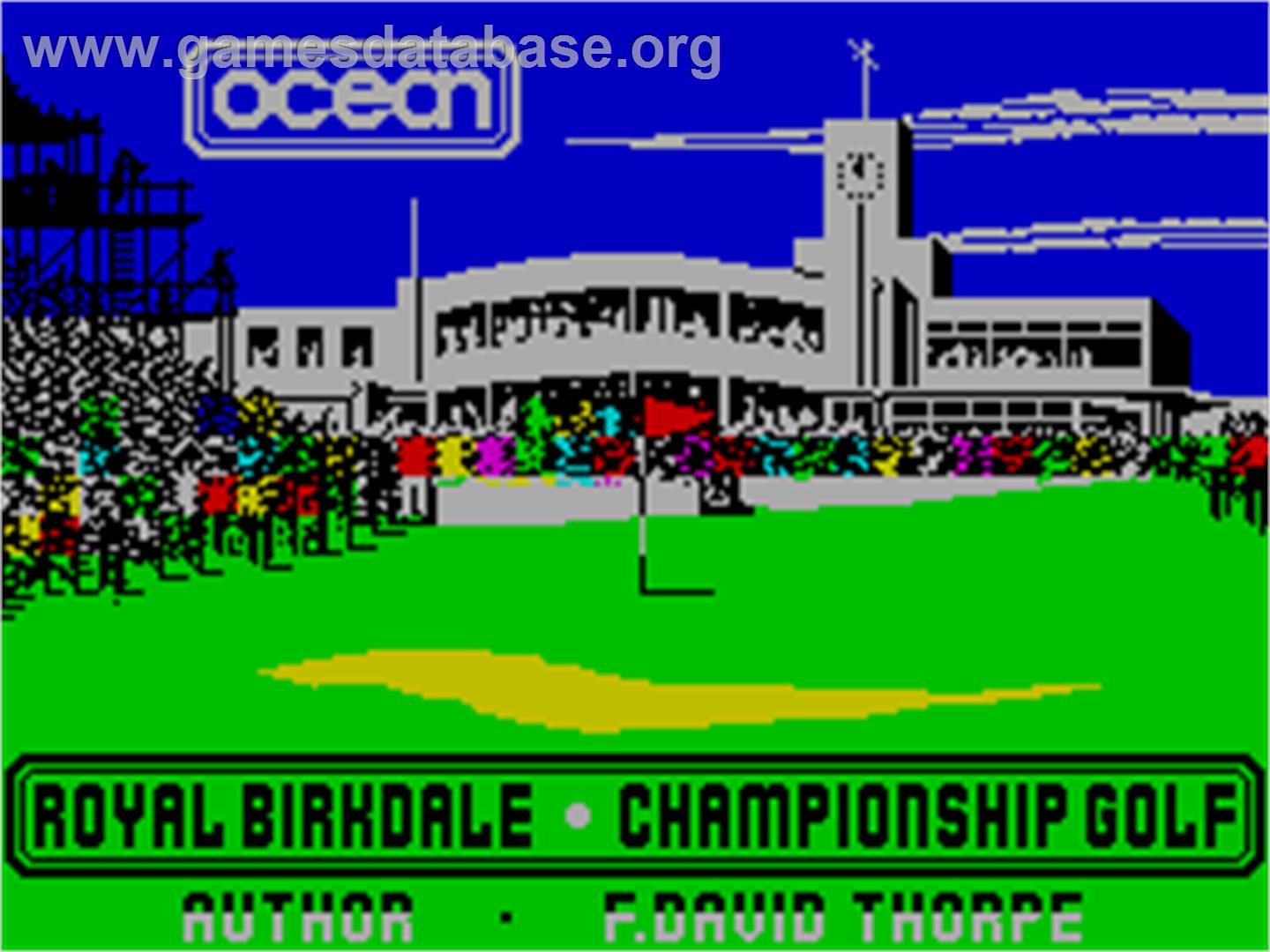 Royal Birkdale Championship Golf - Sinclair ZX Spectrum - Artwork - Title Screen