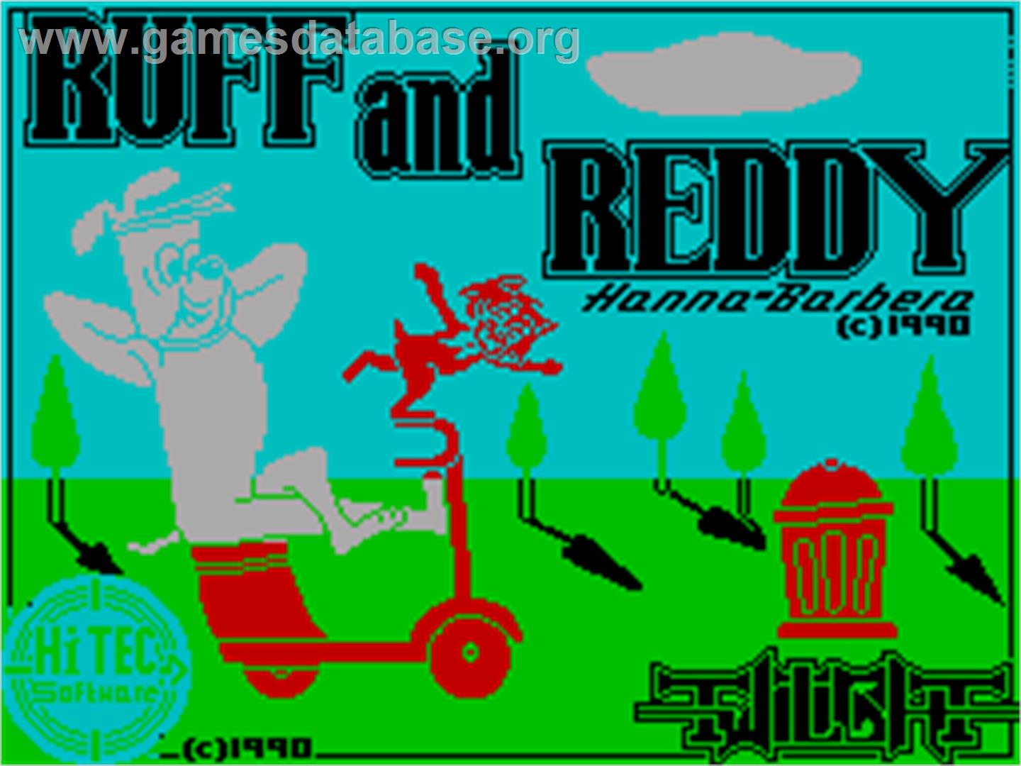 Ruff and Reddy in the Space Adventure - Sinclair ZX Spectrum - Artwork - Title Screen