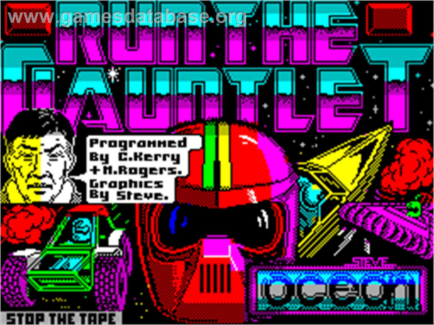 Run the Gauntlet - Sinclair ZX Spectrum - Artwork - Title Screen
