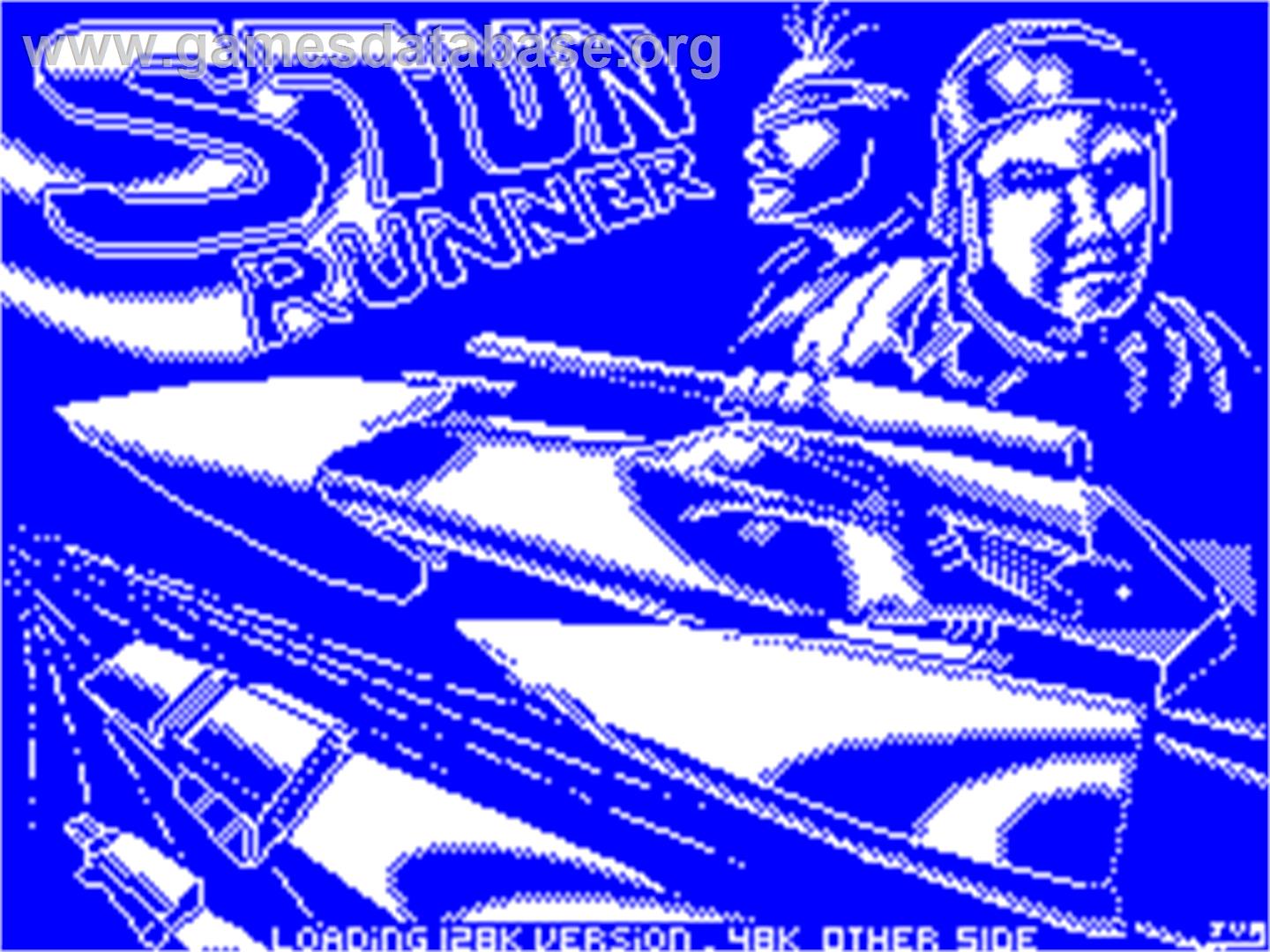S.T.U.N. Runner - Sinclair ZX Spectrum - Artwork - Title Screen