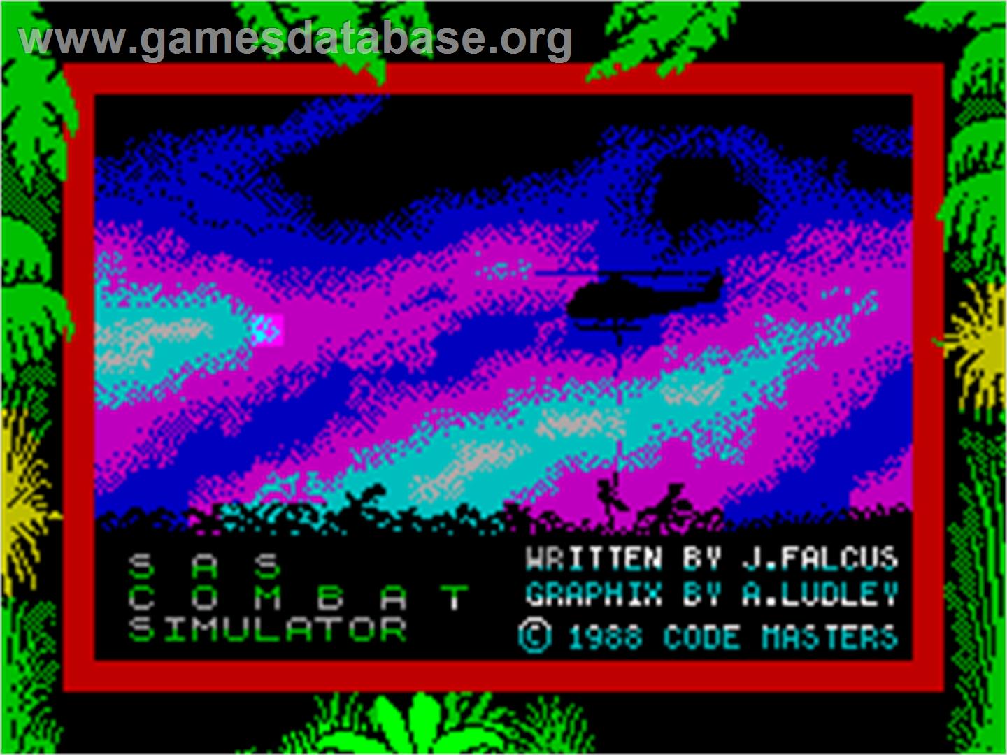 SAS Combat Simulator - Sinclair ZX Spectrum - Artwork - Title Screen