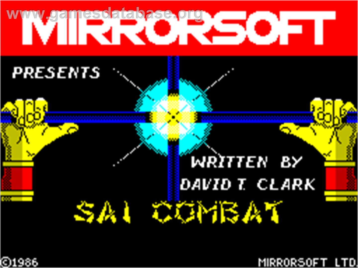 Sai Combat - Sinclair ZX Spectrum - Artwork - Title Screen
