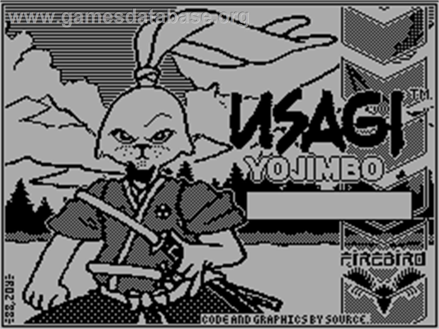 Samurai Warrior: The Battles of Usagi Yojimbo - Sinclair ZX Spectrum - Artwork - Title Screen
