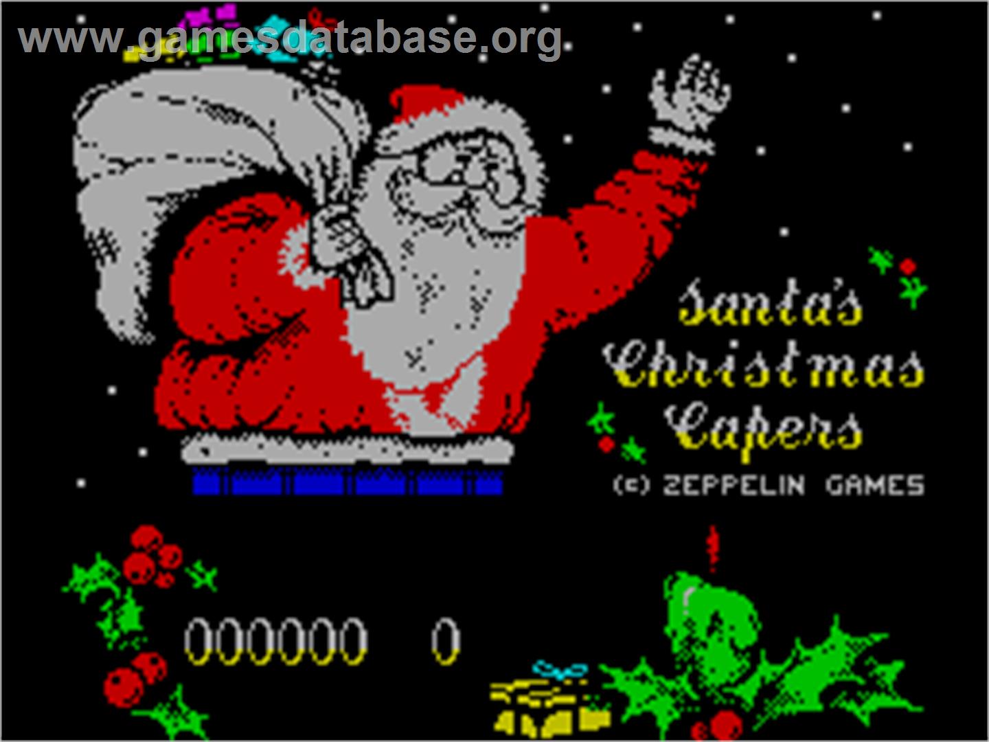 Santa's Xmas Caper - Sinclair ZX Spectrum - Artwork - Title Screen