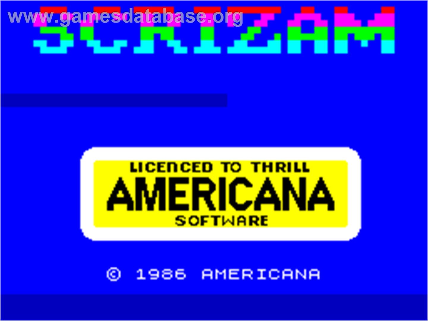 Sgrizam - Sinclair ZX Spectrum - Artwork - Title Screen
