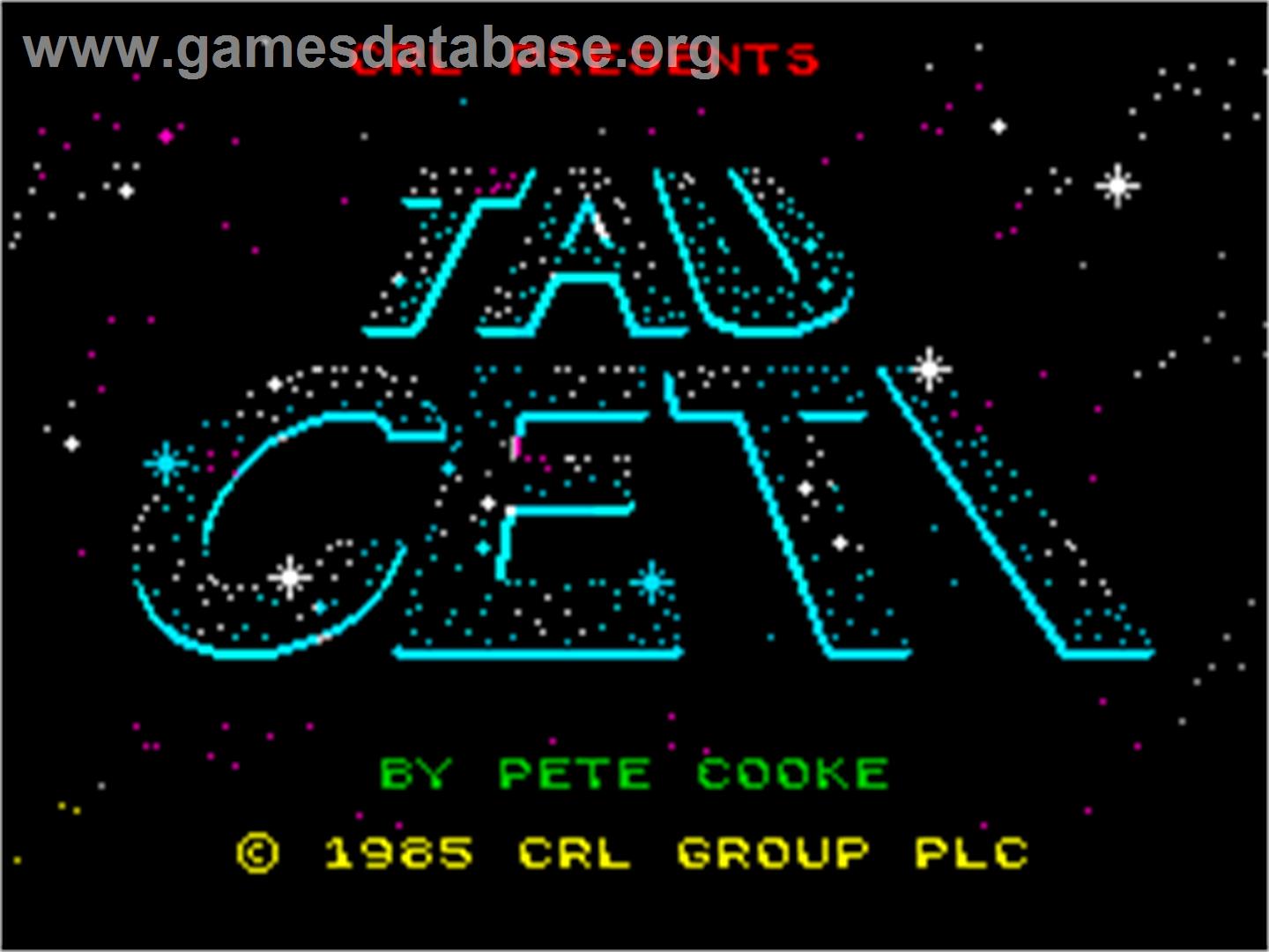Tau Ceti - Sinclair ZX Spectrum - Artwork - Title Screen