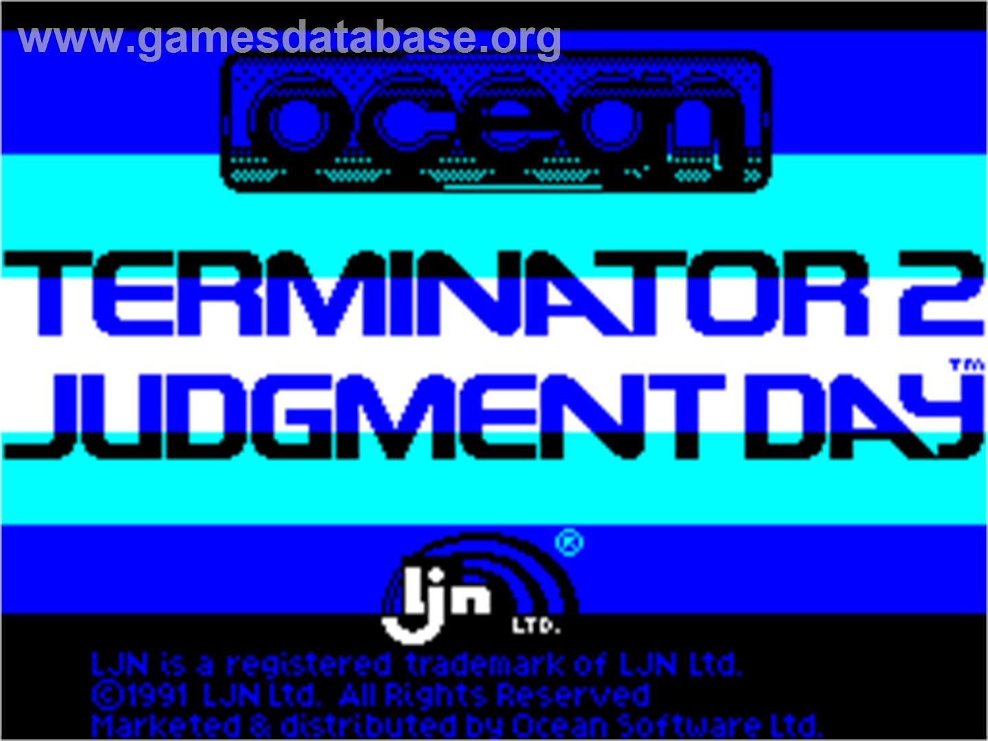Terminator 2: Judgment Day - Sinclair ZX Spectrum - Artwork - Title Screen