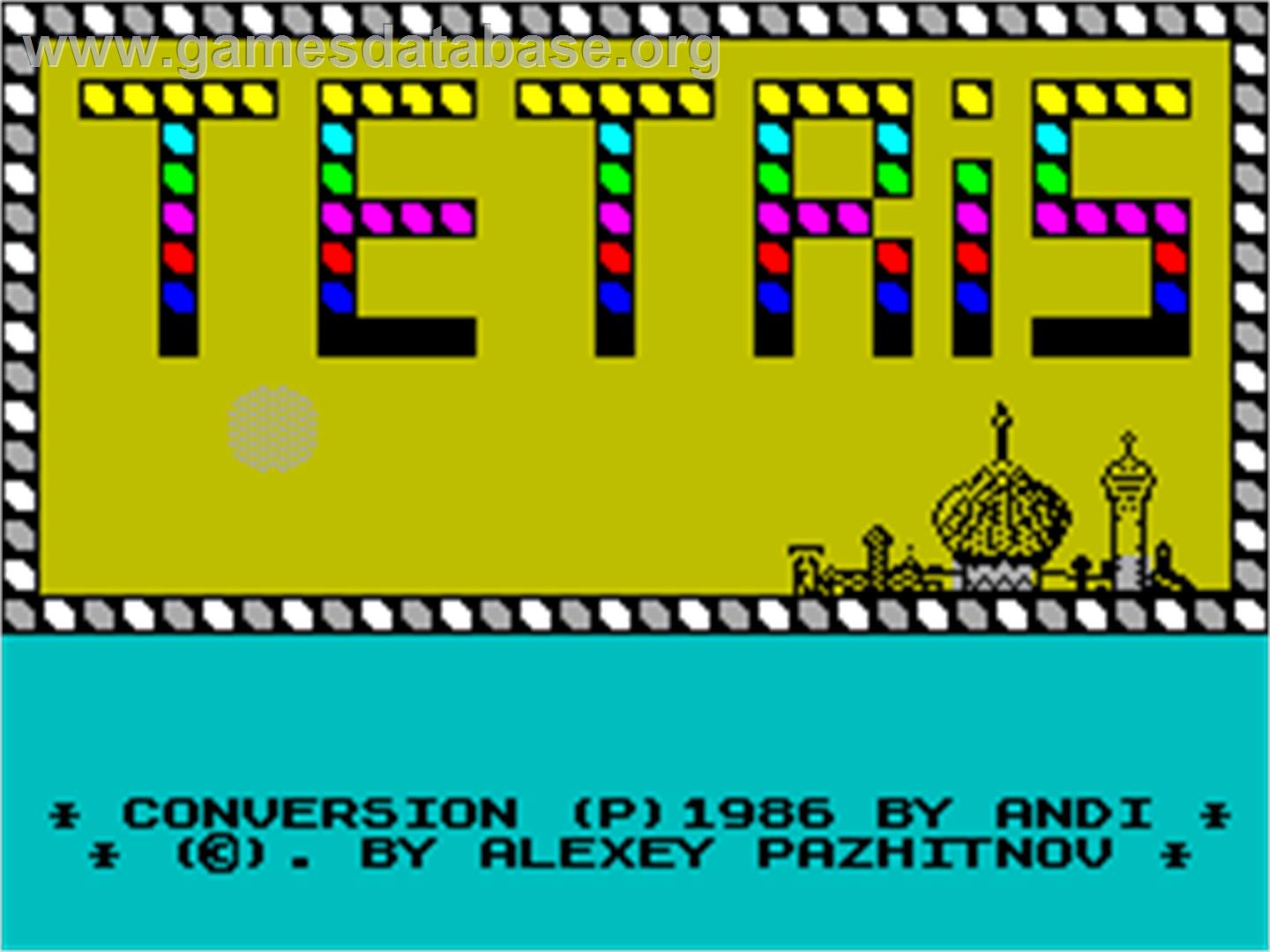 Tetris 2 - Sinclair ZX Spectrum - Artwork - Title Screen
