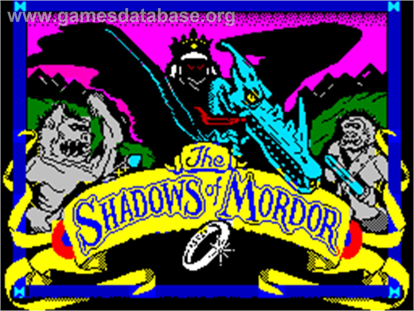 The Shadows of Mordor - Sinclair ZX Spectrum - Artwork - Title Screen
