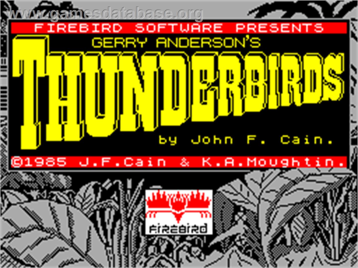 Thunderbirds - Sinclair ZX Spectrum - Artwork - Title Screen