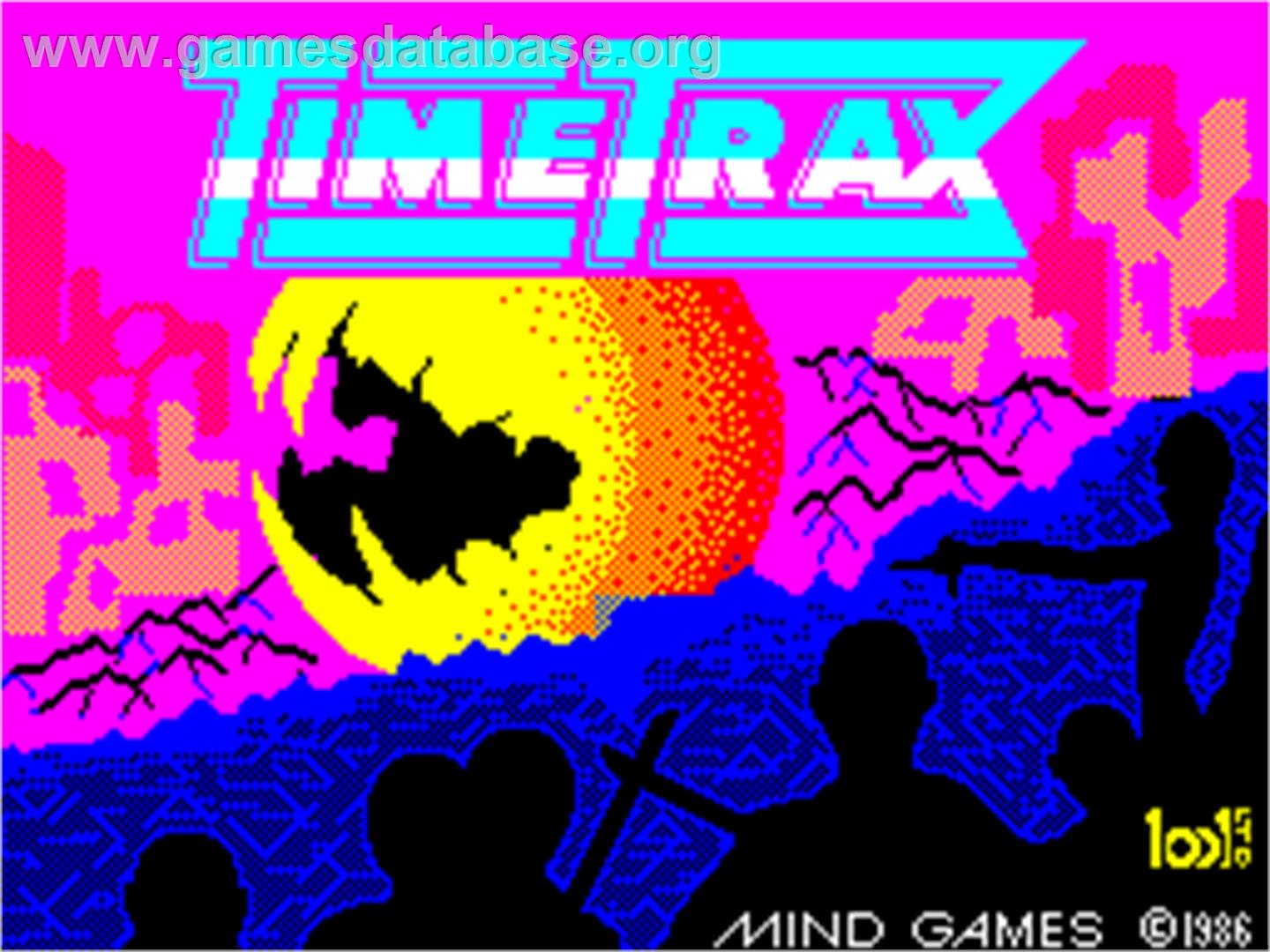 Time Trax - Sinclair ZX Spectrum - Artwork - Title Screen