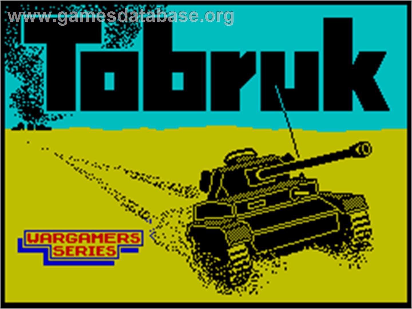 Tobruk: The Clash of Armour - Sinclair ZX Spectrum - Artwork - Title Screen
