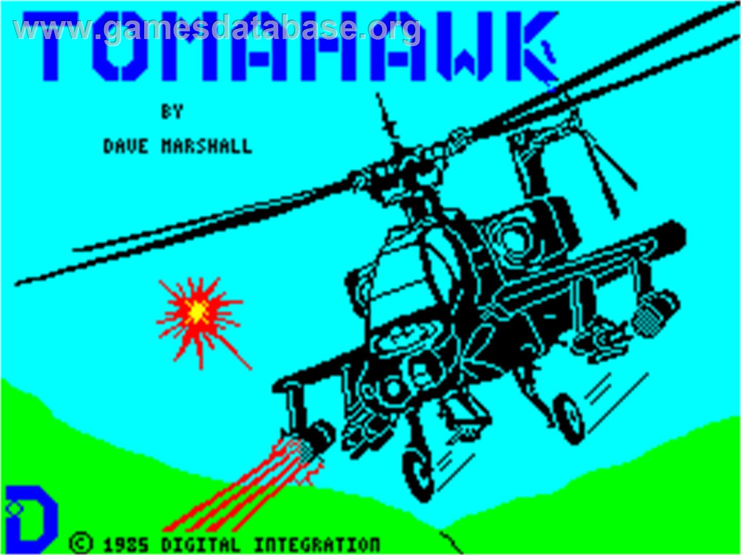 Tomahawk - Sinclair ZX Spectrum - Artwork - Title Screen