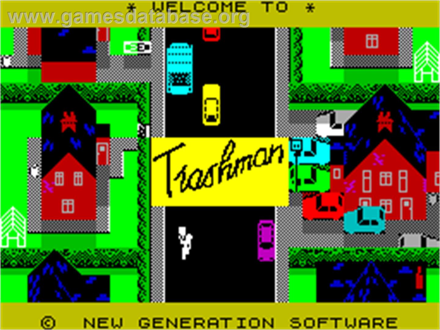 Trashman - Sinclair ZX Spectrum - Artwork - Title Screen