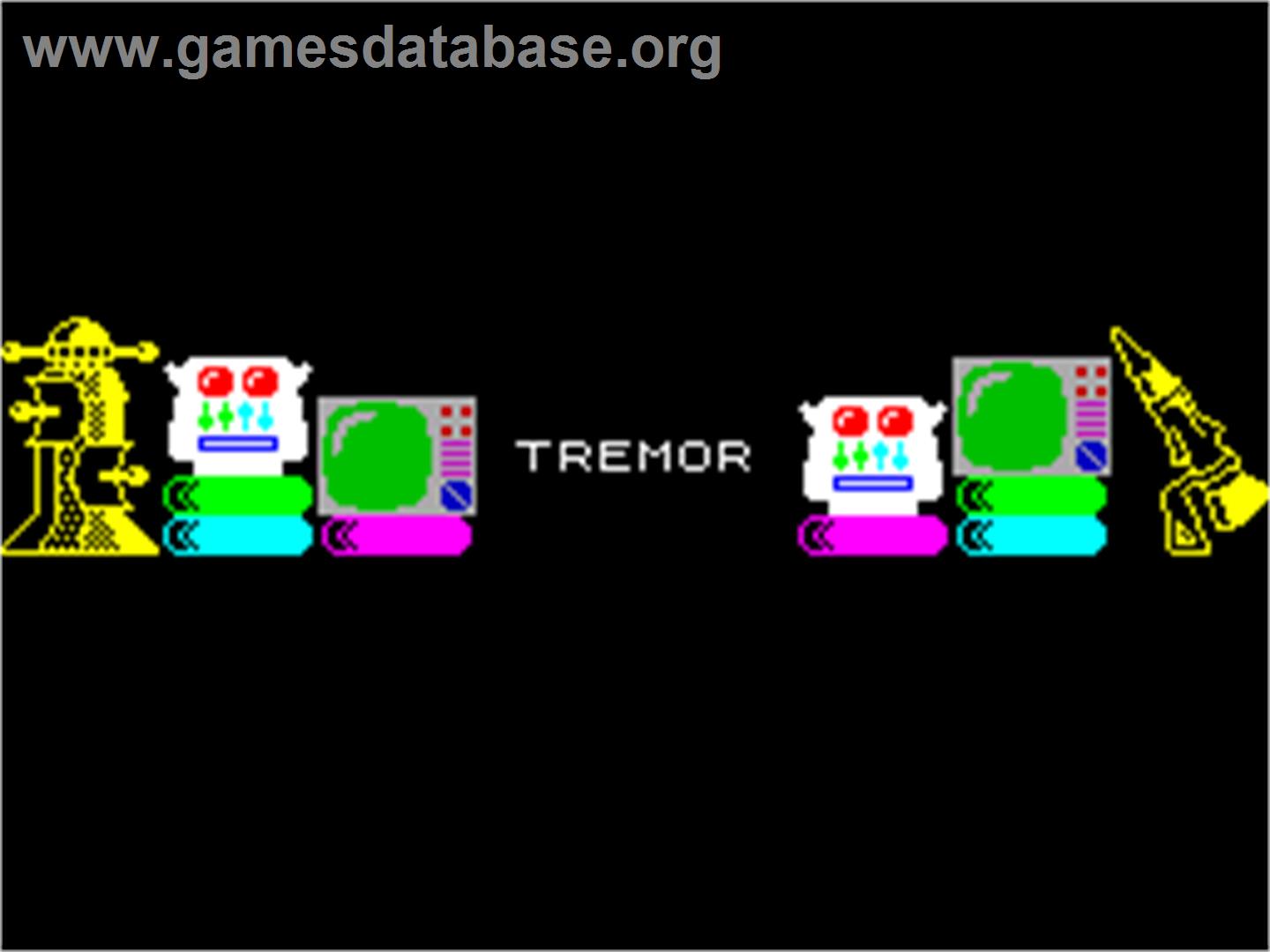 Tremor - Sinclair ZX Spectrum - Artwork - Title Screen