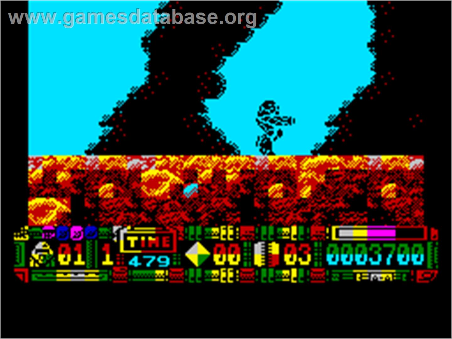 Turrican II: The Final Fight - Sinclair ZX Spectrum - Artwork - Title Screen
