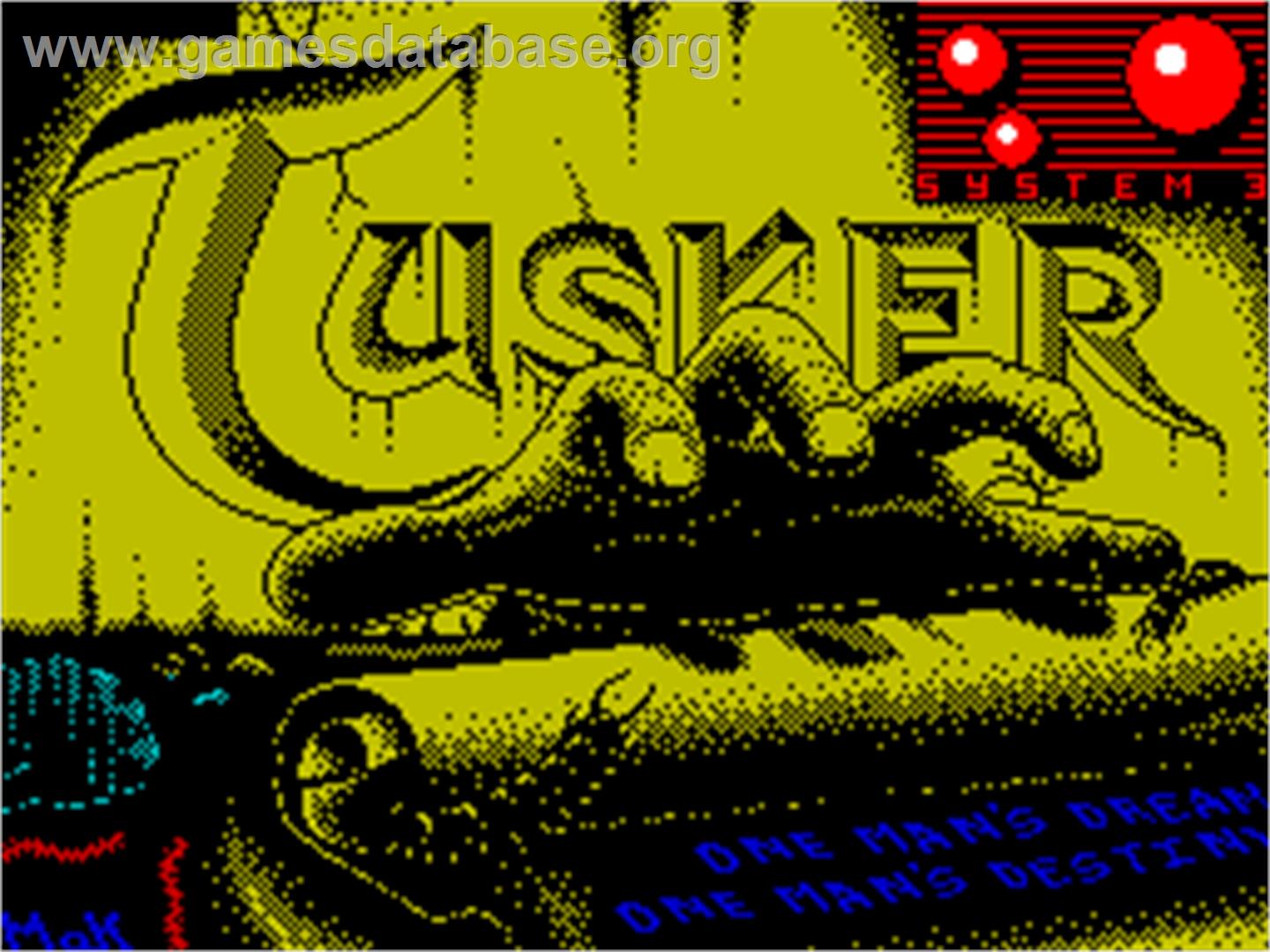 Tusker - Sinclair ZX Spectrum - Artwork - Title Screen