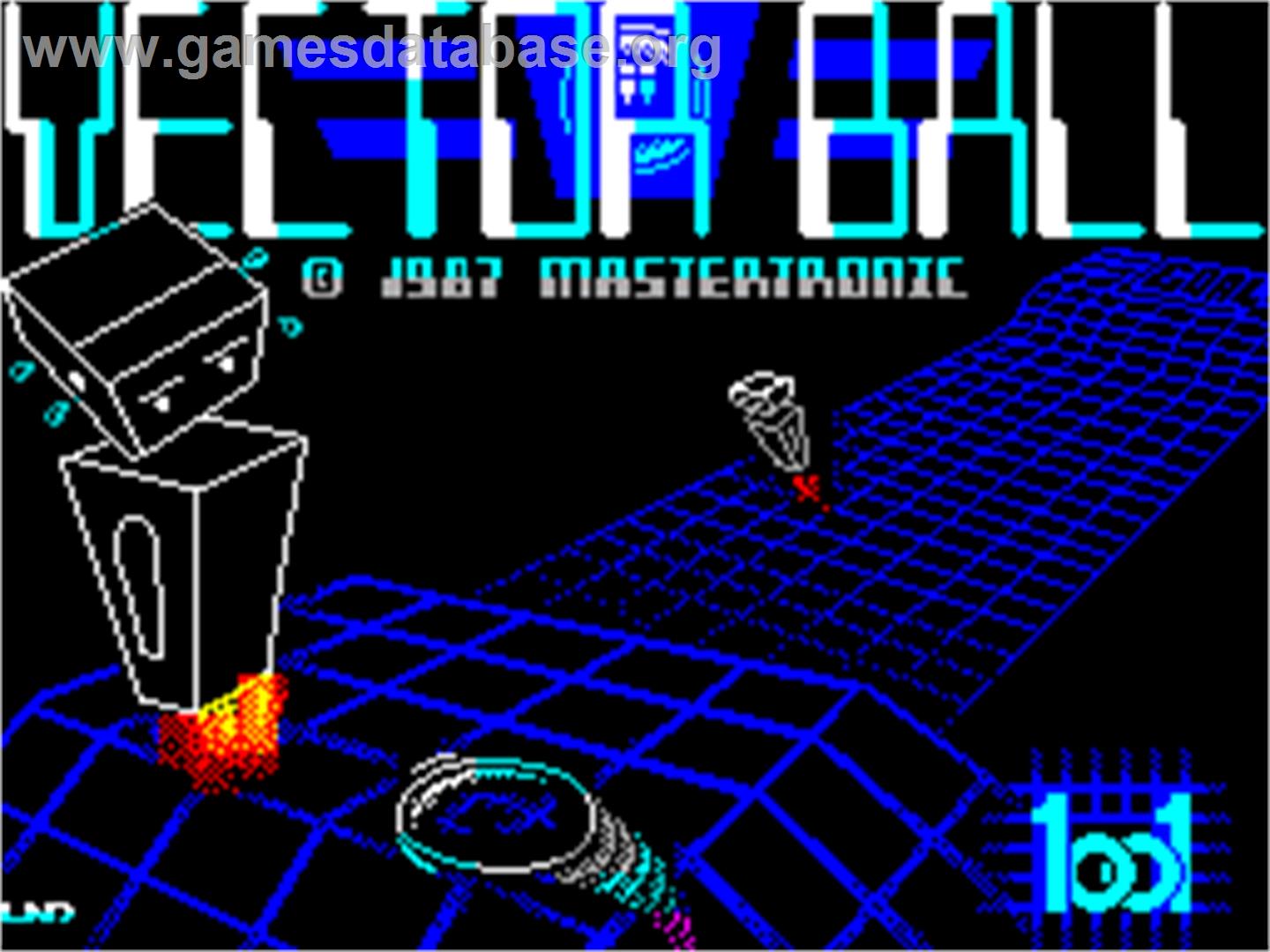 Vectorball - Sinclair ZX Spectrum - Artwork - Title Screen