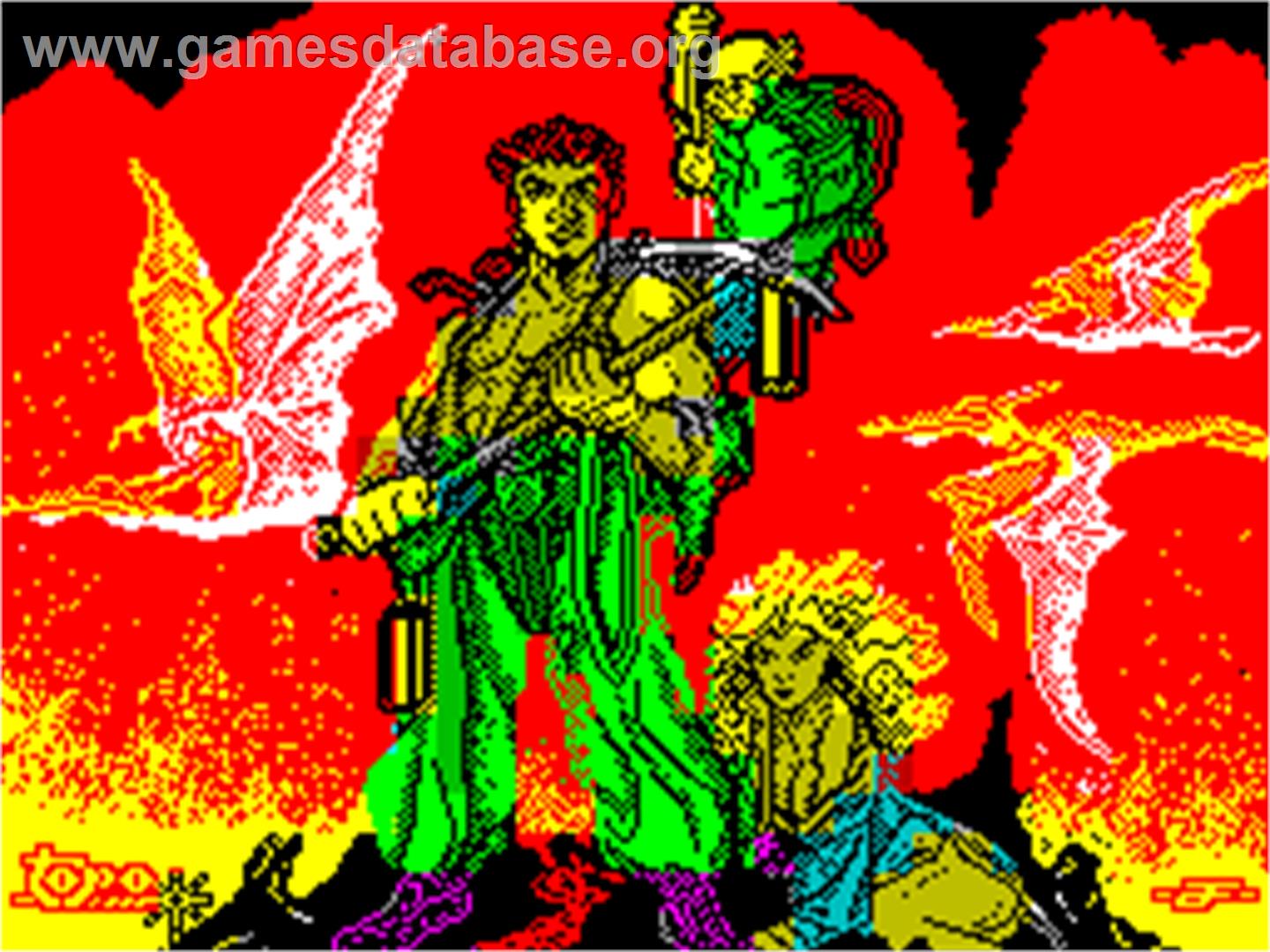 Viaje Al Centro De La Tierra - Sinclair ZX Spectrum - Artwork - Title Screen