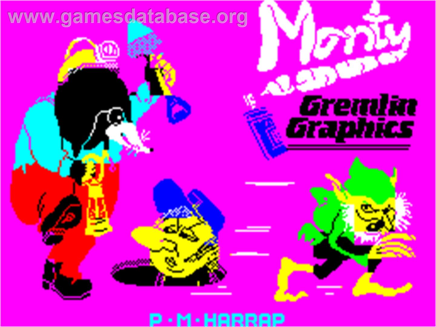 Wanted: Monty Mole - Sinclair ZX Spectrum - Artwork - Title Screen